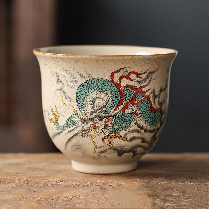 12 Chinese Zodiac Ceramic Teacup | 130ml Kung Fu Tea Cup