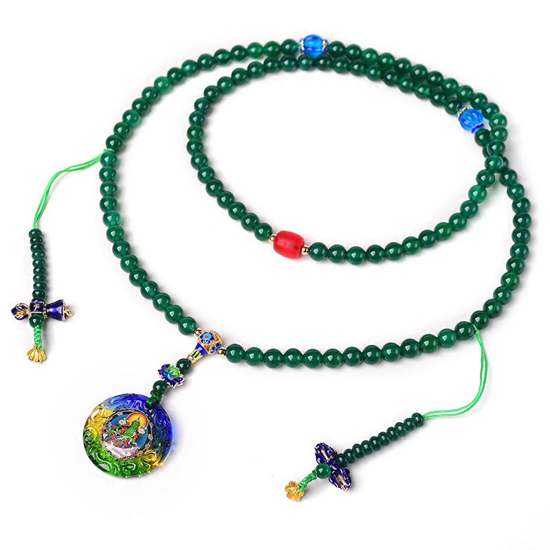 108 Beads Green Agate Meditation Bracelet 8mm