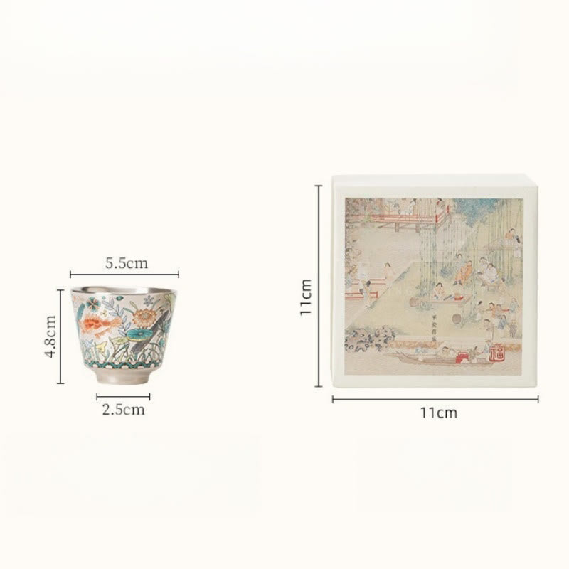 45 ml chinesische Keramik-Teetasse mit Geschenkbox für die Gongfu-Zeremonie