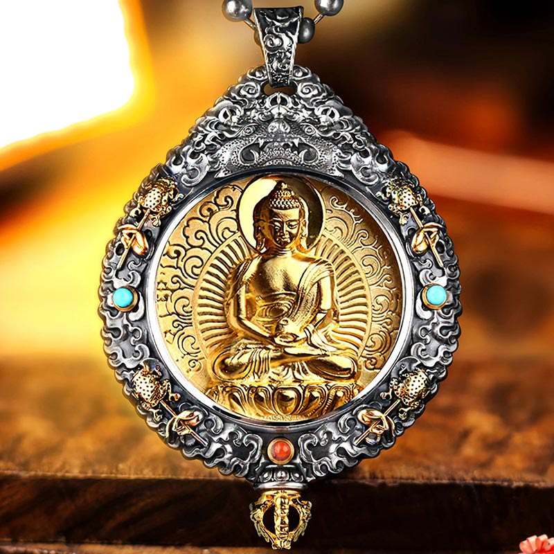 Chinese Zodiac Rotatable Necklace Pendant for Spiritual Protection