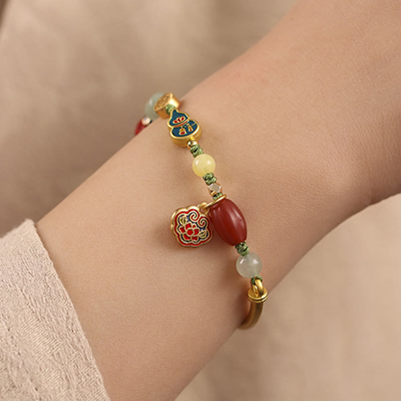 Copper Auspicious Clouds Wealth Bracelet for Luck & Prosperity