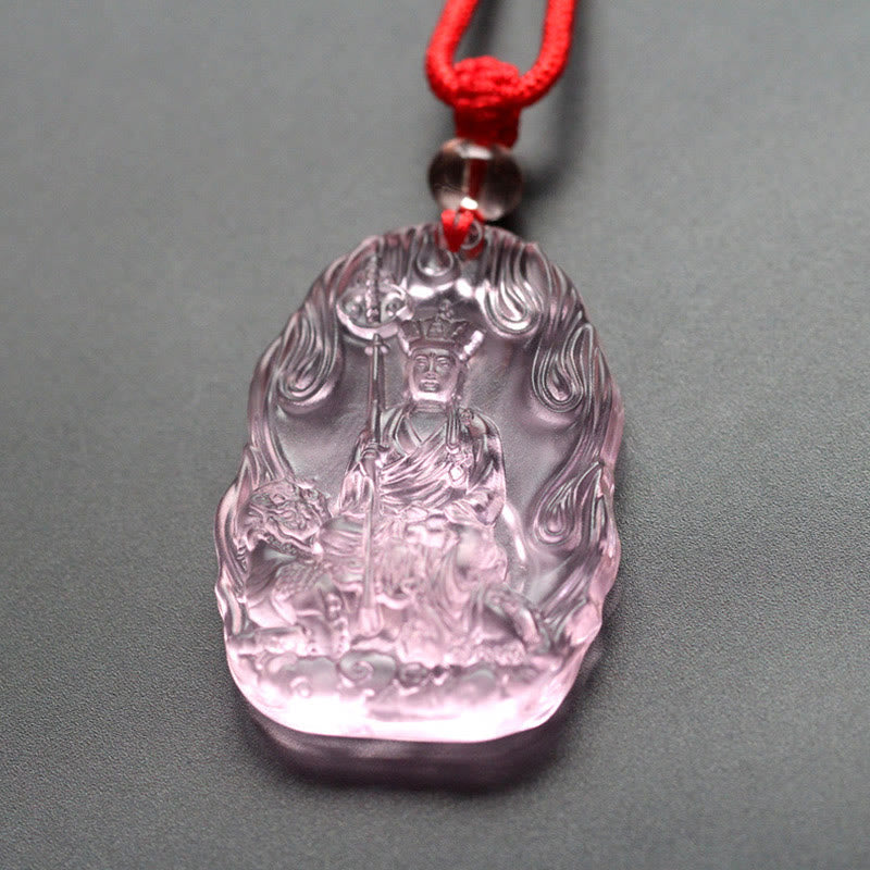 Ksitigarbha Liuli Crystal Serenity Buddha Necklace