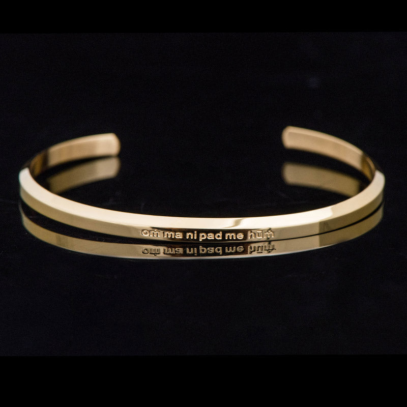 Six True Words Titanium Steel Om Mani Padme Hum Bracelet