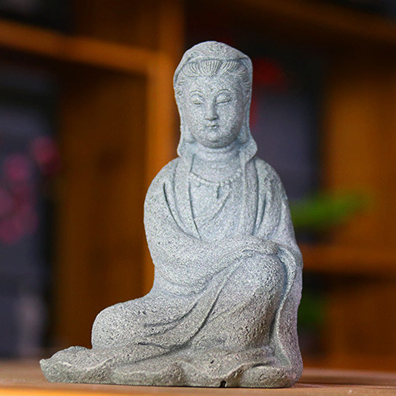 Sandstone Avalokitesvara Buddha Statue for Home Blessing