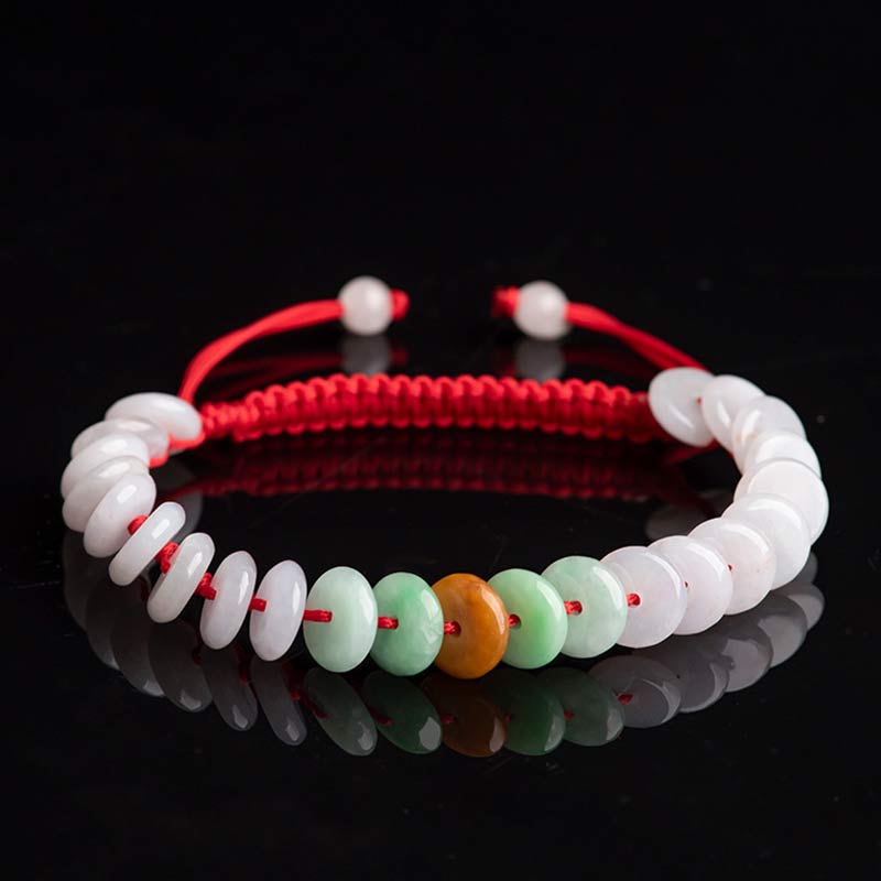 Adjustable Jade Red String Lucky Bracelet 14-20cm
