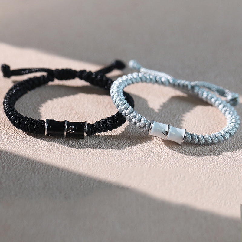 Copper Bamboo Couple Rope Bracelet for Spiritual Healing