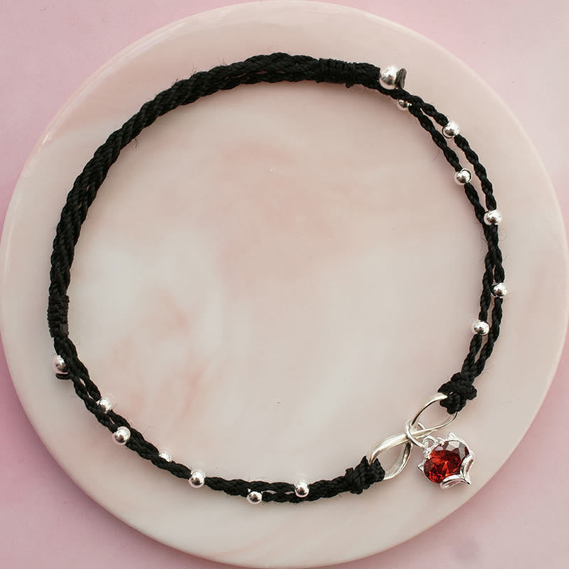 Love Heart Infinity Red String Spiritual Anklet for Protection