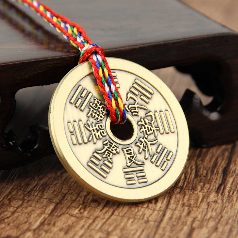Copper Yin Yang Pendant for Balance and Protection 3.5cm