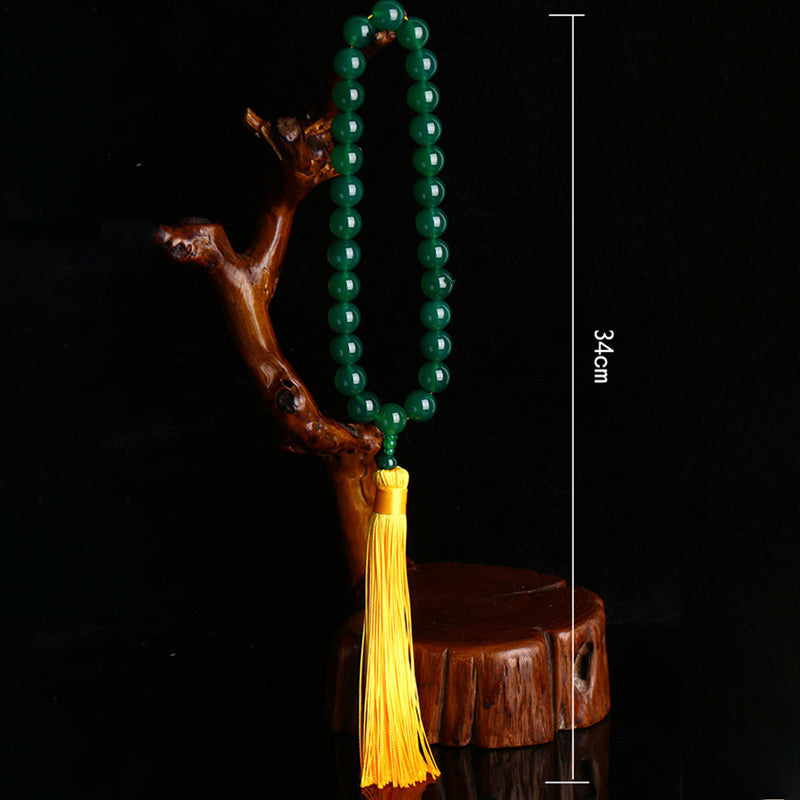 Green Agate Wrist Mala 10mm | Power & Success Bracelet