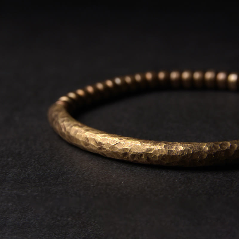 Copper Brass Bead Luck Wealth Spiritual Bracelet