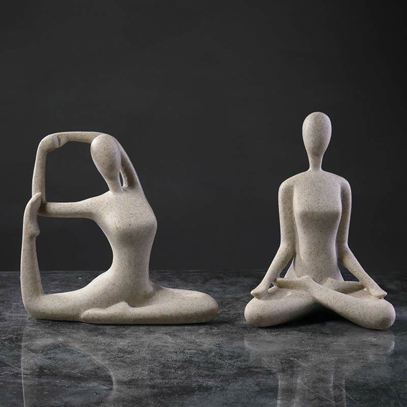Abstract Yoga Meditating Resin Buddha Statue Decoration