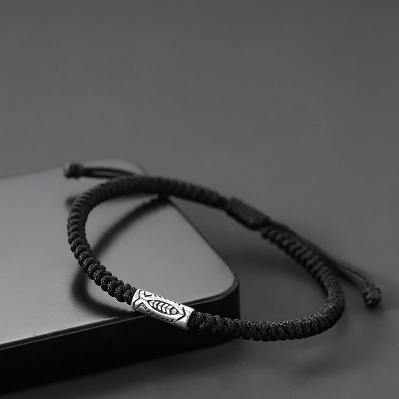Koi Fish Wealth Bracelet with Black String for Prosperity