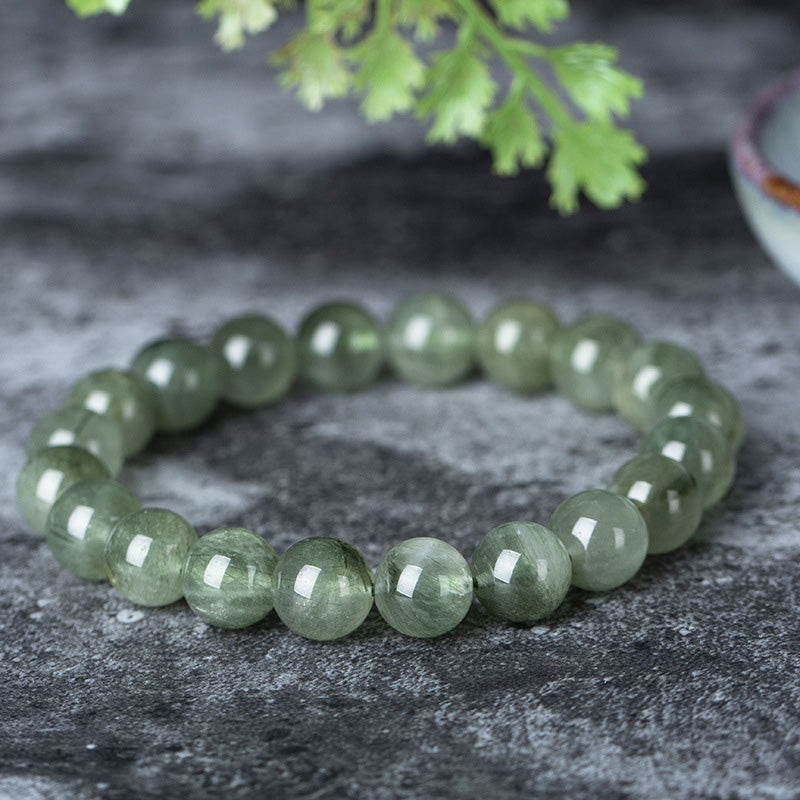 8mm Green Crystal Spiritual Bracelet for Wealth & Protection