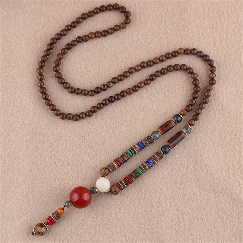 Wenge Wood Elephant Necklace for Protection & Wisdom