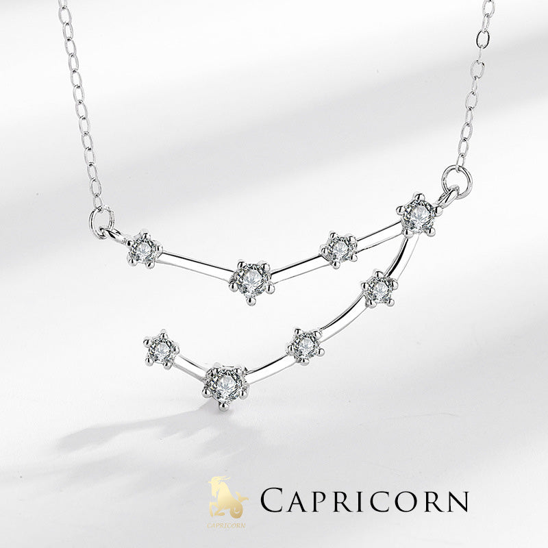925 Sterling Silver Zodiac Necklace | Astrology Blessing Pendant