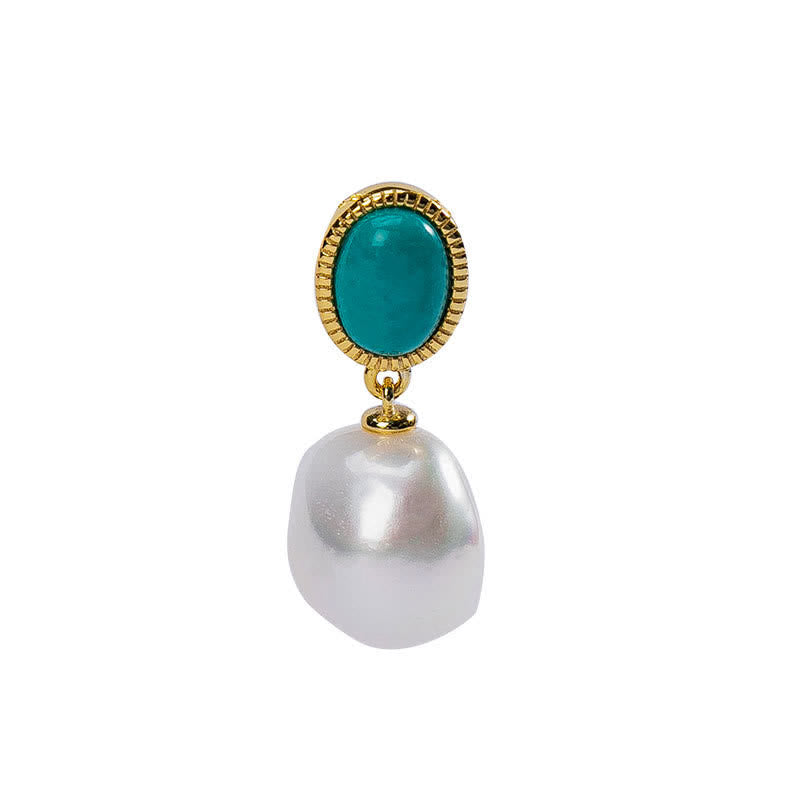 925 Sterling Silver Pearl Turquoise Healing Jewelry Set