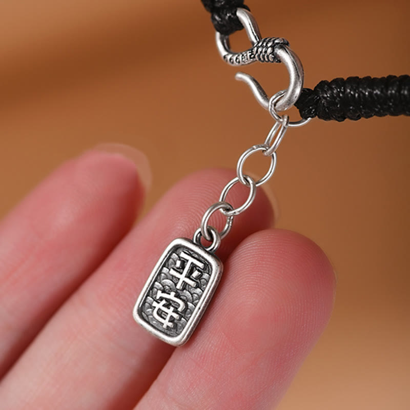 Peace Buckle 999 Sterling Silver Spiritual Bracelet for Fortune