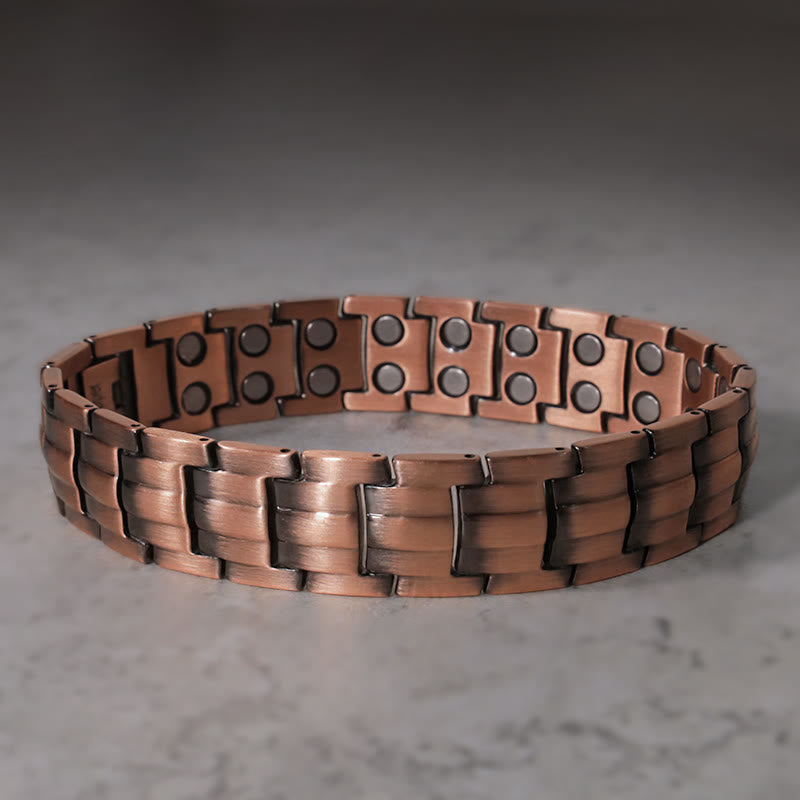 Vintage Magnetic Copper Cuff Bracelet for Spiritual Healing