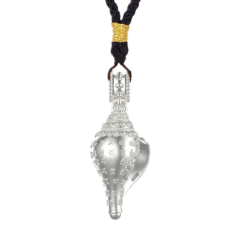 999 Sterling Silber Shankha Muschel Halskette für spirituellen Schutz