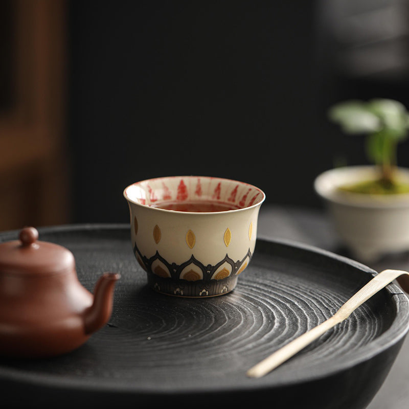 Chinesische Teetasse aus Keramik, 100 ml, Dunhuang, Tausend Buddhas