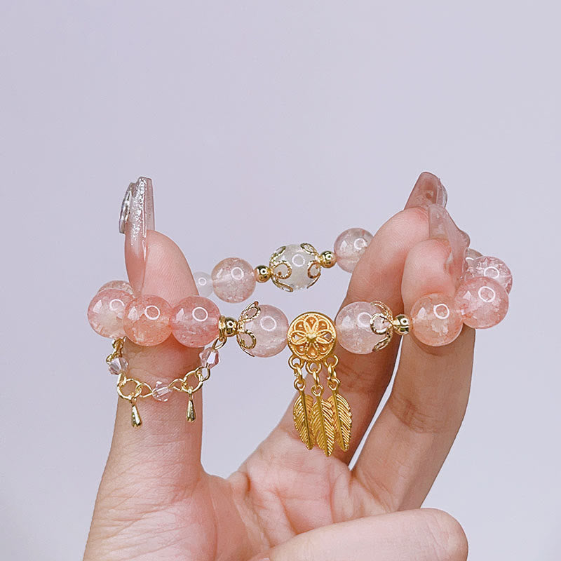 Glass Bead Dream Catcher Protection Bracelet Spiritual Charm