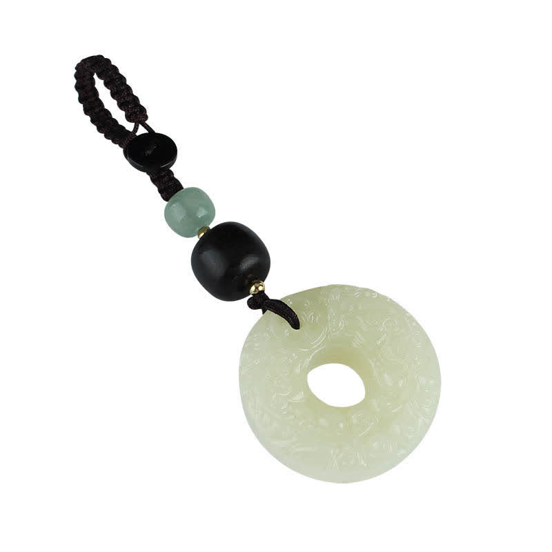 Pixiu Jade Peace Buckle Key Chain for Wealth & Abundance