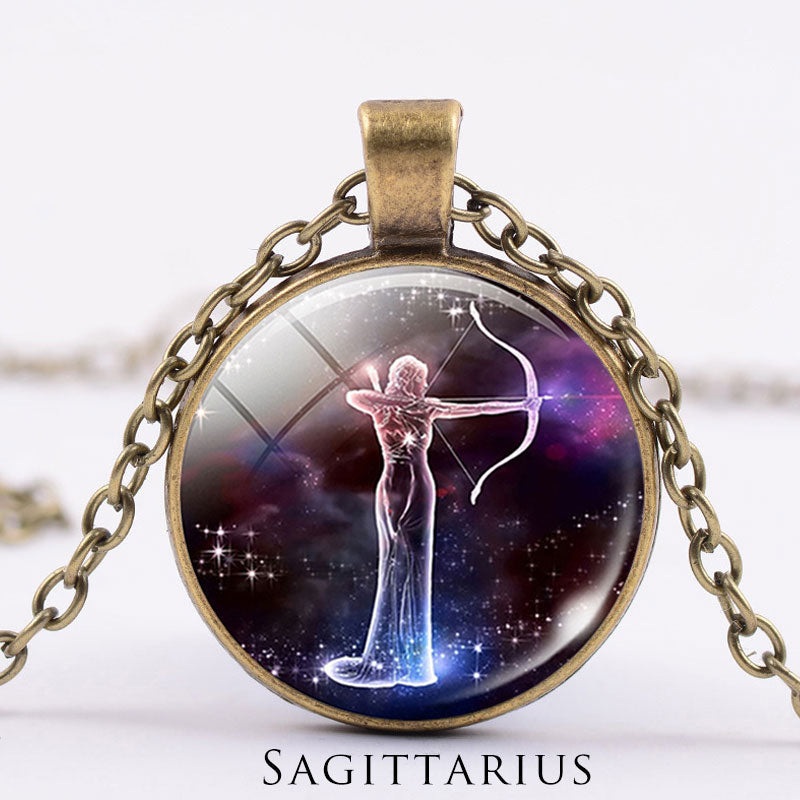 Titanium Steel Zodiac Necklace | 12 Constellations Protection