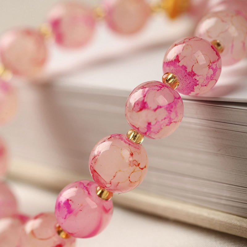 Liuli Glass Blessing Harmony Bracelet for Spiritual Protection