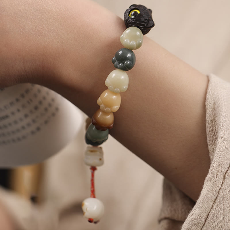 Bodhi Seed Ebony Wood Wisdom Bracelet 14-15cm Unisex
