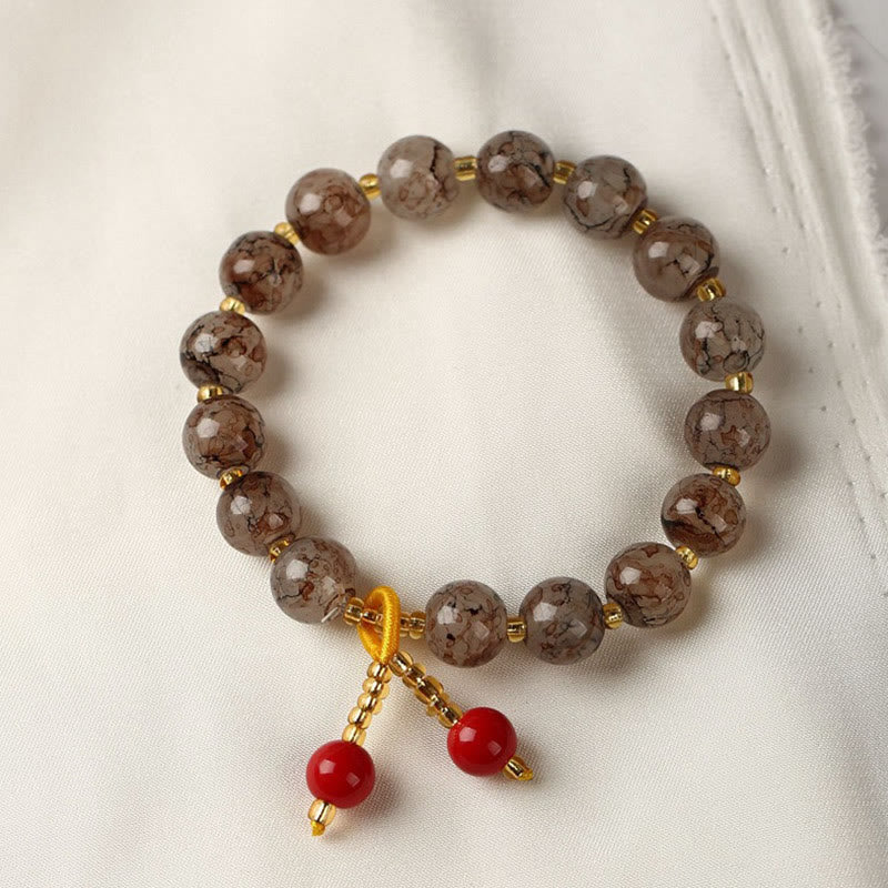 Liuli Glass Blessing Harmony Bracelet for Spiritual Protection