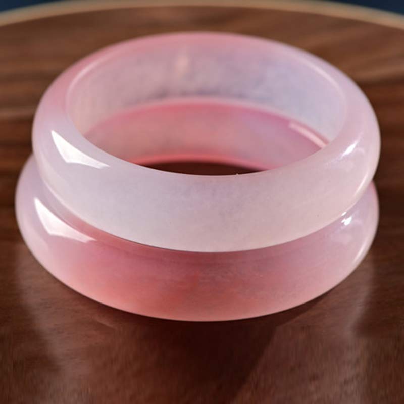 Pink Crystal Love Warmth Bracelet | Rose Quartz Bangle 56-58mm