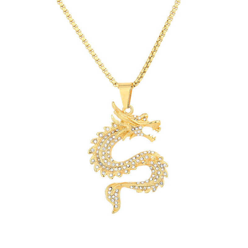 Dragon Necklace Zircon Protection Pendant | Healing Sounds