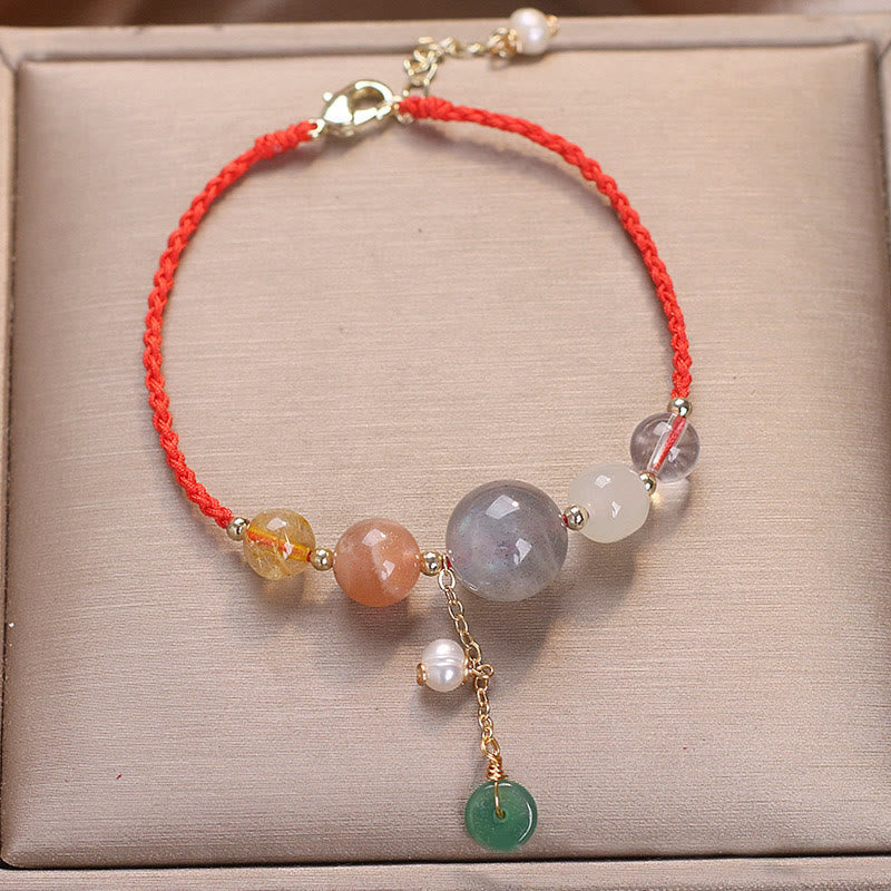 Moonstone Bracelet with Peace Buckle | Healing Harmony & Balance