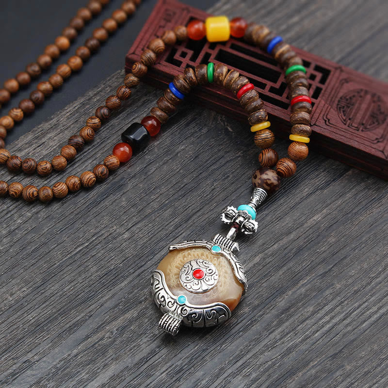 Wenge Wood Elephant Necklace for Protection & Wisdom