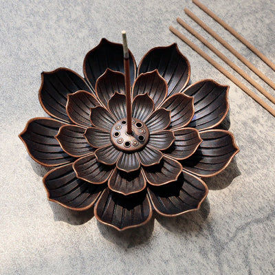 Creative Six-hole Lotus Incense Burner | Ceramic Alloy Design
