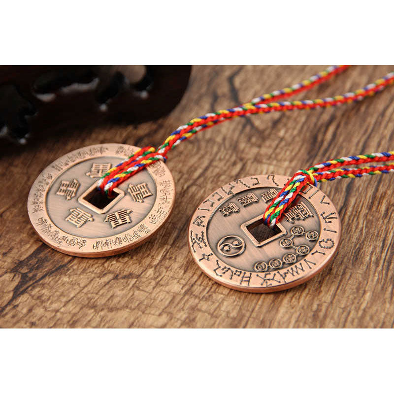 Copper Yin Yang Pendant for Balance and Protection 3.5cm