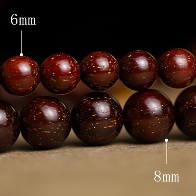 6mm Jade Bracelet with Sandalwood and Gold Star Charm for Protection