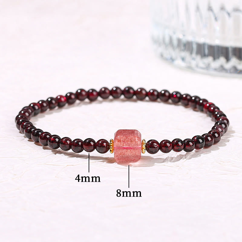 4 mm Granat-Zinnober-PiXiu-Schutzarmband