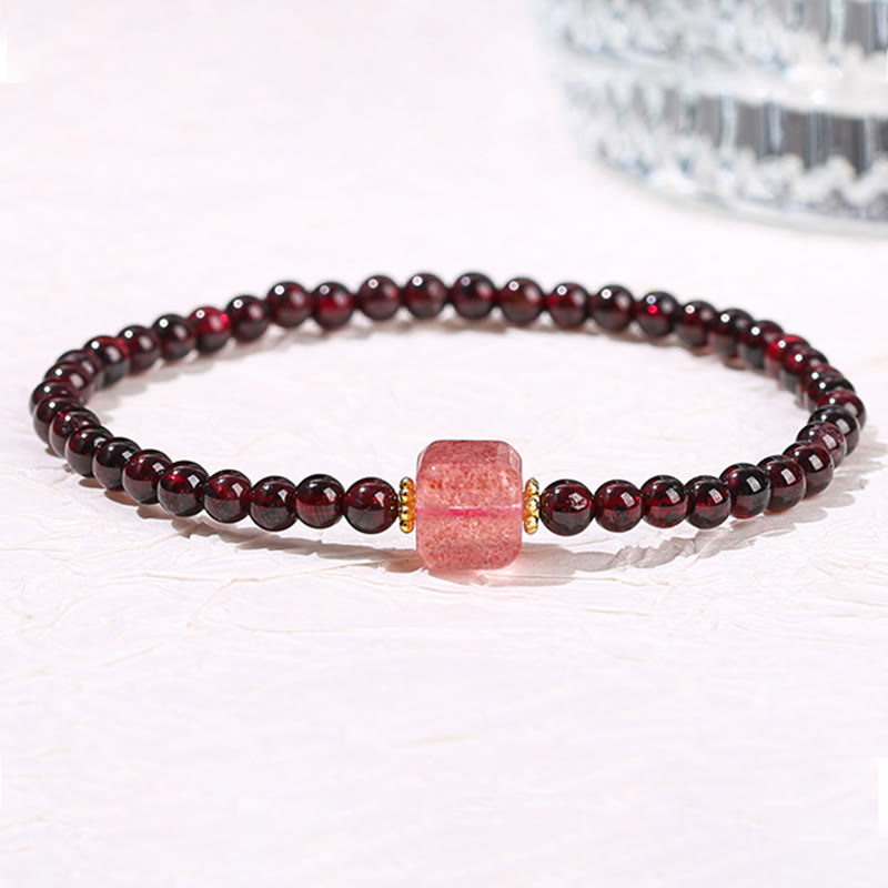 4 mm Granat-Zinnober-PiXiu-Schutzarmband