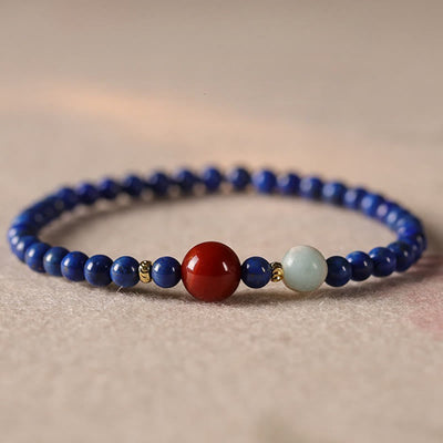 4 mm Lazurit-Armband für Meditation und Gelassenheit
