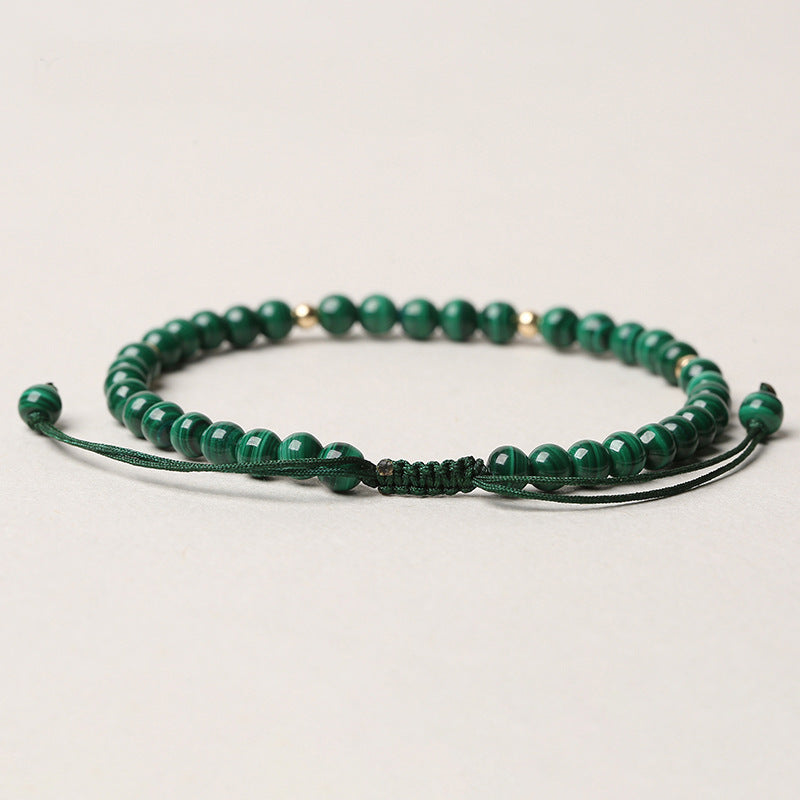4 mm Malachit-Armband für Angst und Ruhe