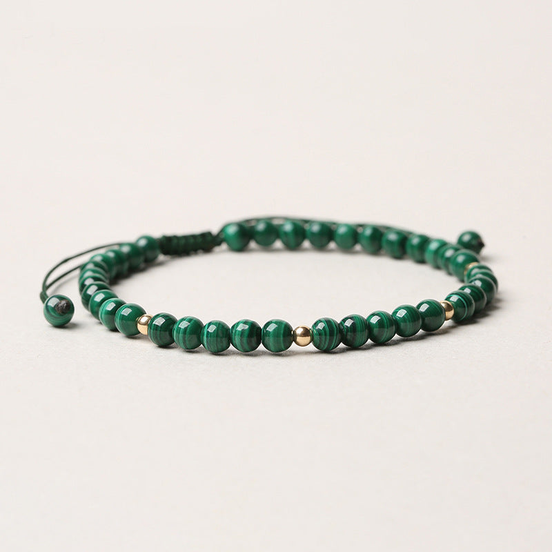 4 mm Malachit-Armband für Angst und Ruhe