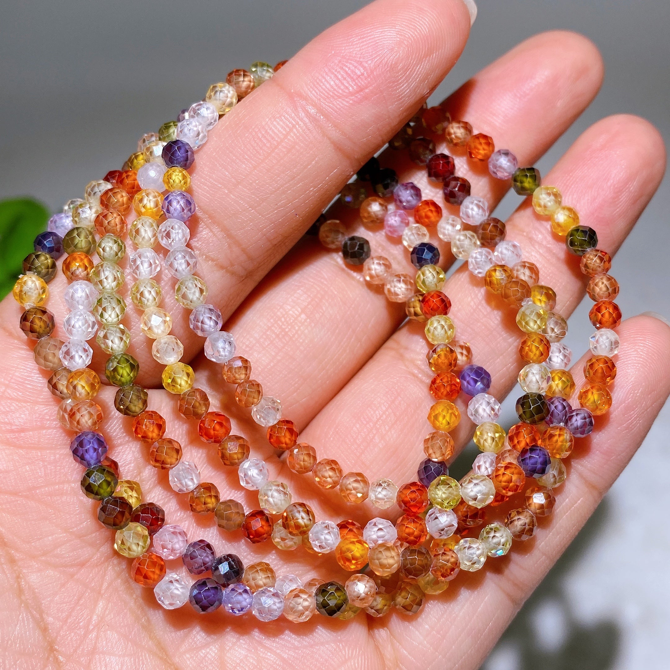 4mm Rose Quartz Faceted Crystal Healing Bracelet