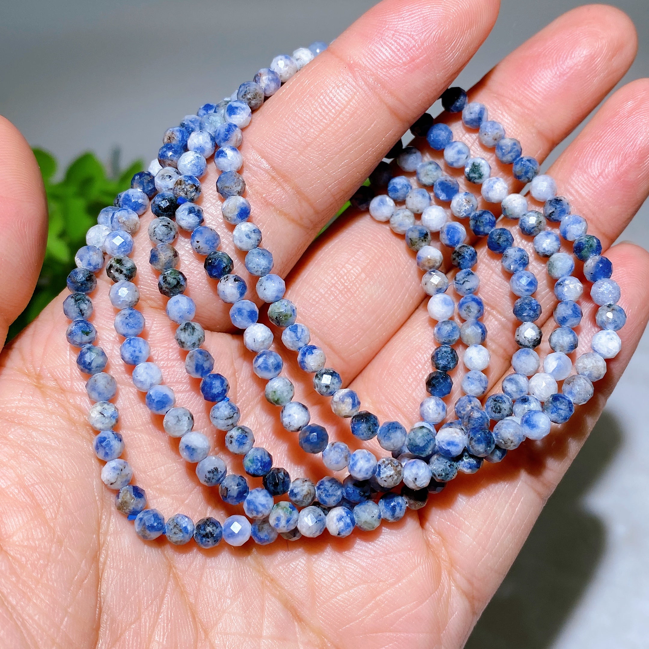 4mm Rose Quartz Faceted Crystal Healing Bracelet