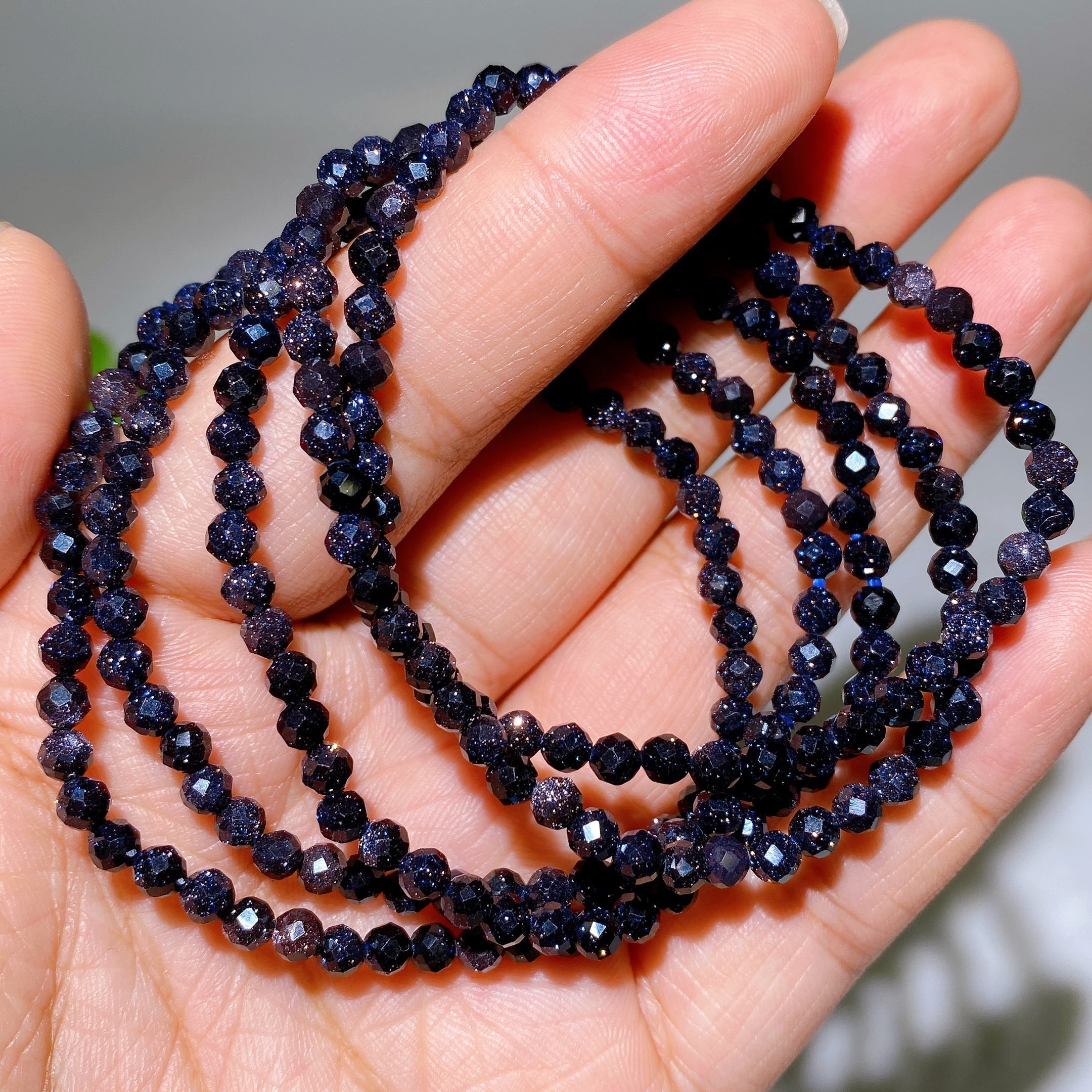 4mm Rose Quartz Faceted Crystal Healing Bracelet
