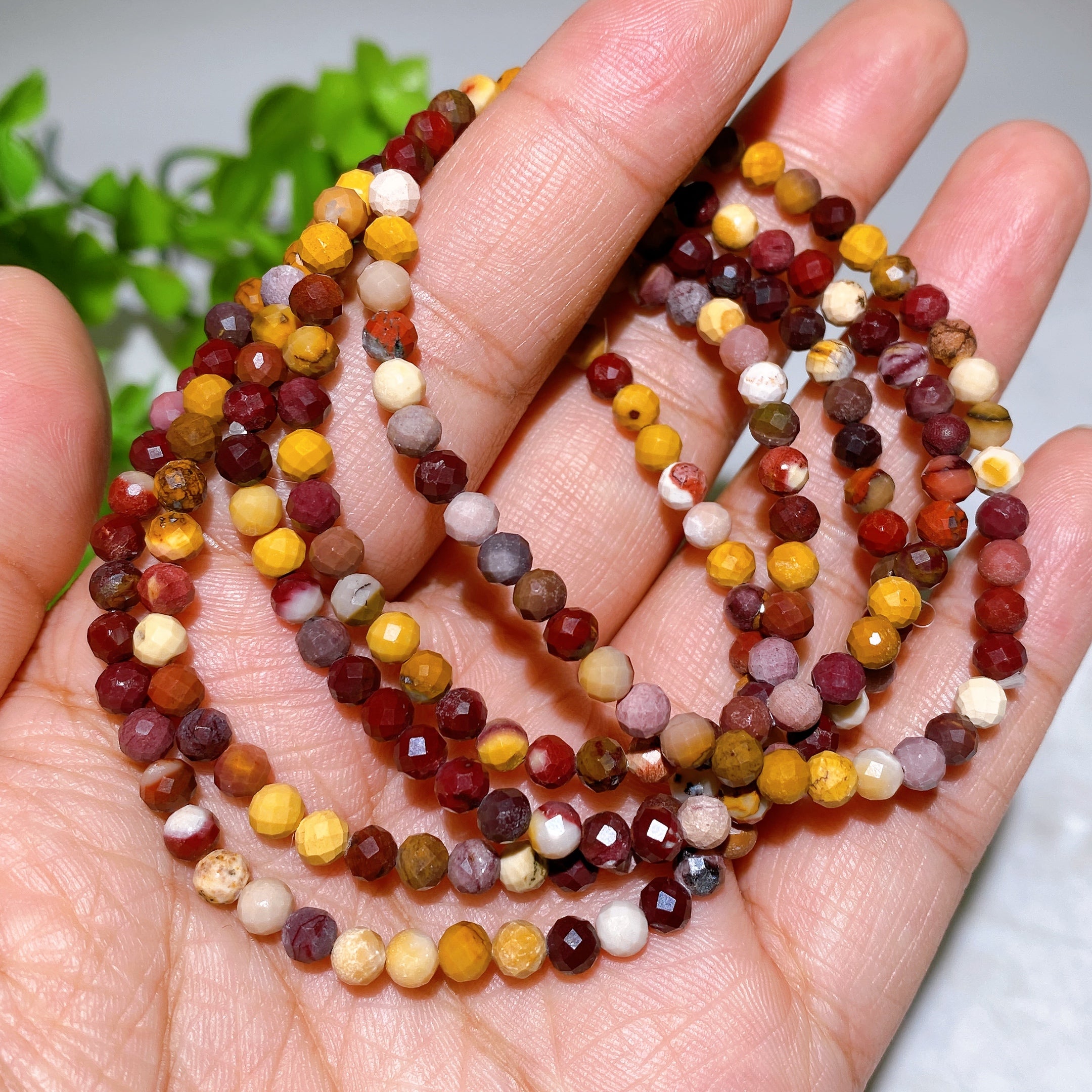 4mm Rose Quartz Faceted Crystal Healing Bracelet