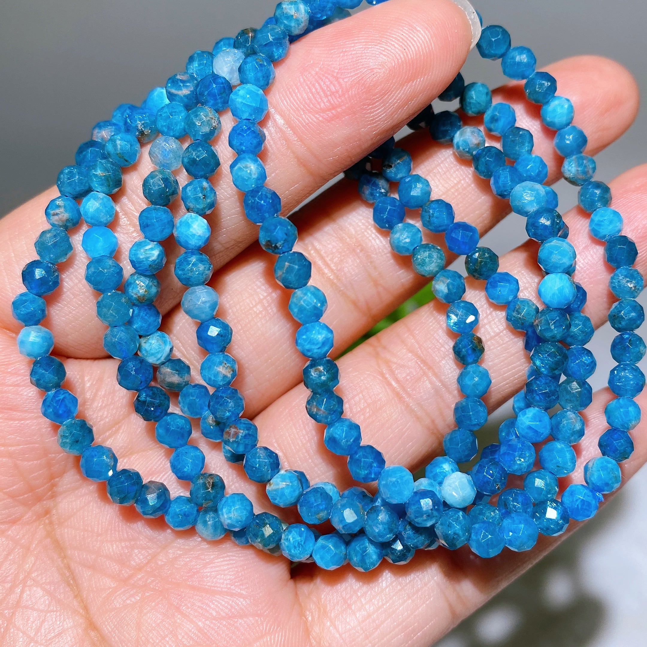 4mm Rose Quartz Faceted Crystal Healing Bracelet