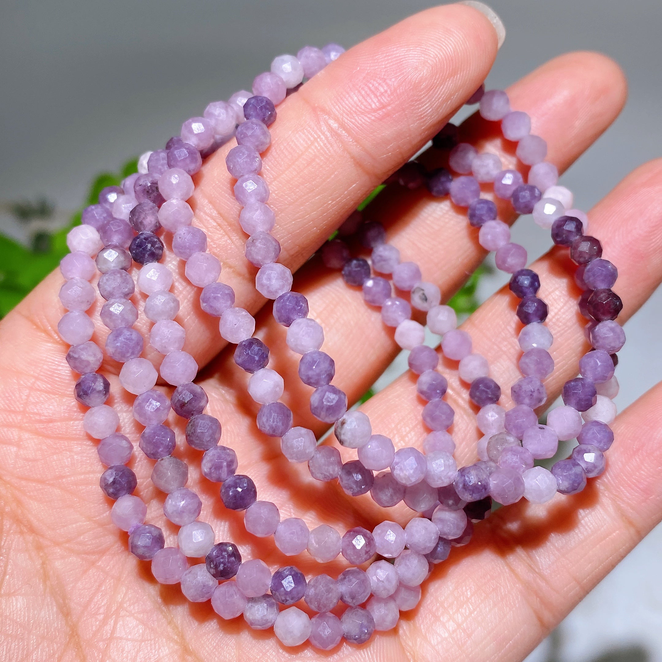 4mm Rose Quartz Faceted Crystal Healing Bracelet