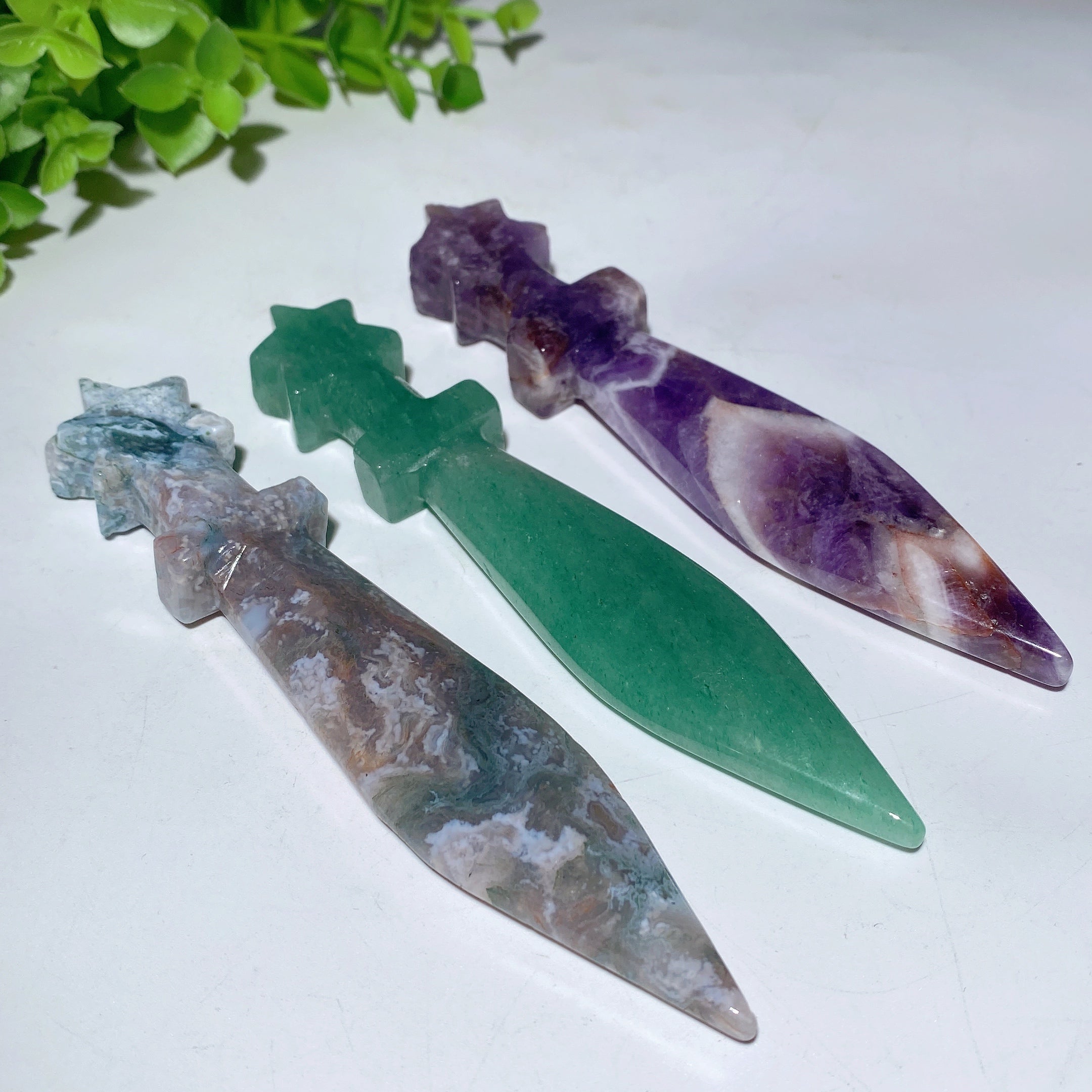 5.1 inch Mixed Crystal Sword Carvings Figurines