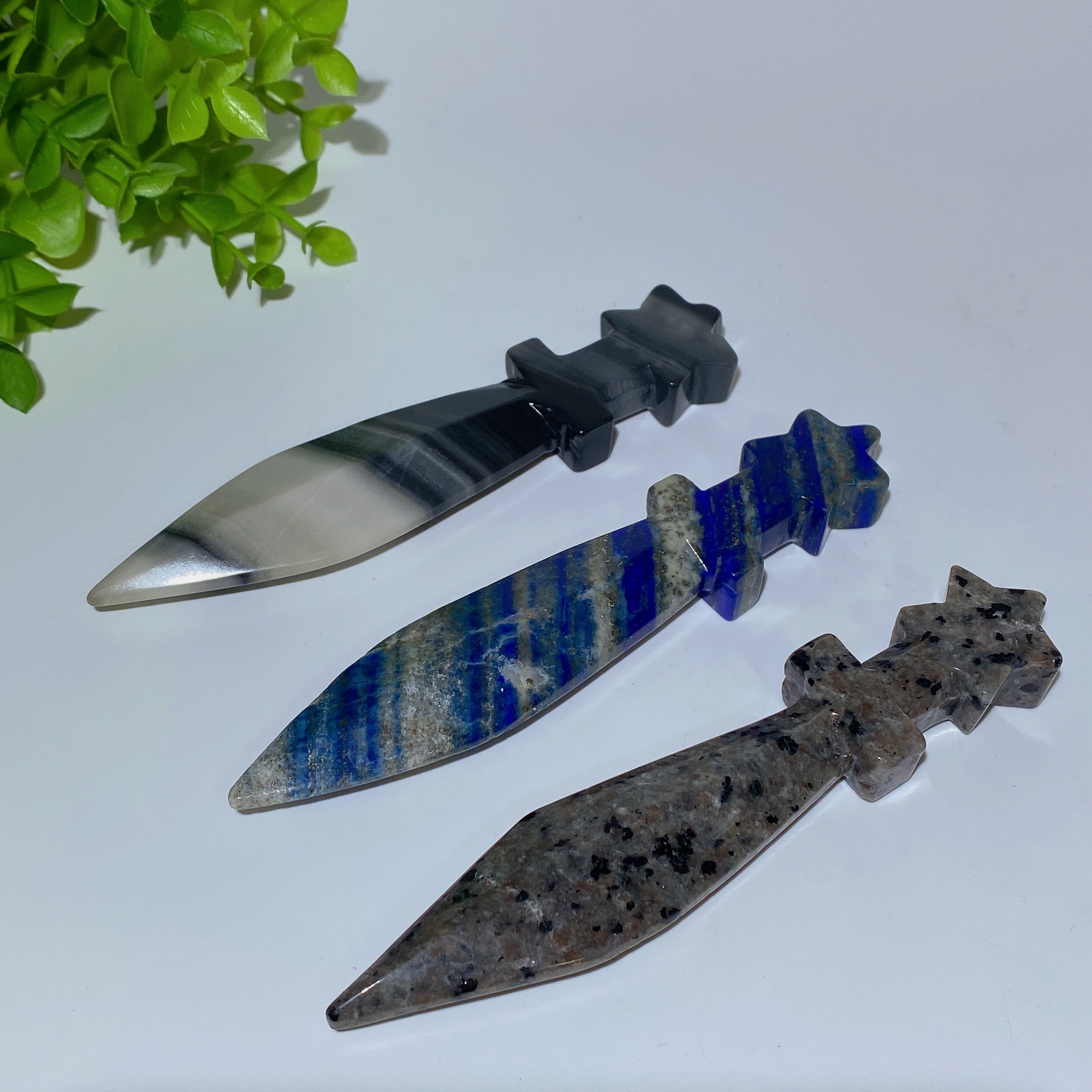 5.1 inch Mixed Crystal Sword Carvings Figurines